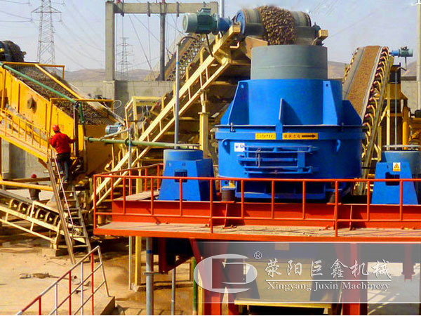河卵石制沙生產線現(xiàn)場