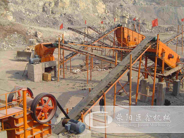 常見的機(jī)制沙生產(chǎn)線配置現(xiàn)場圖